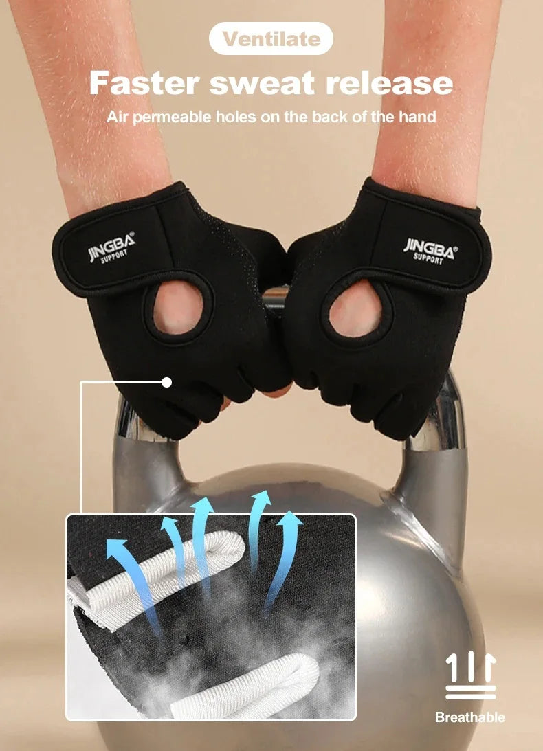 Fitness Half Finger Gloves Unisex Fitness Gym Weightlifting Exercise Gloves