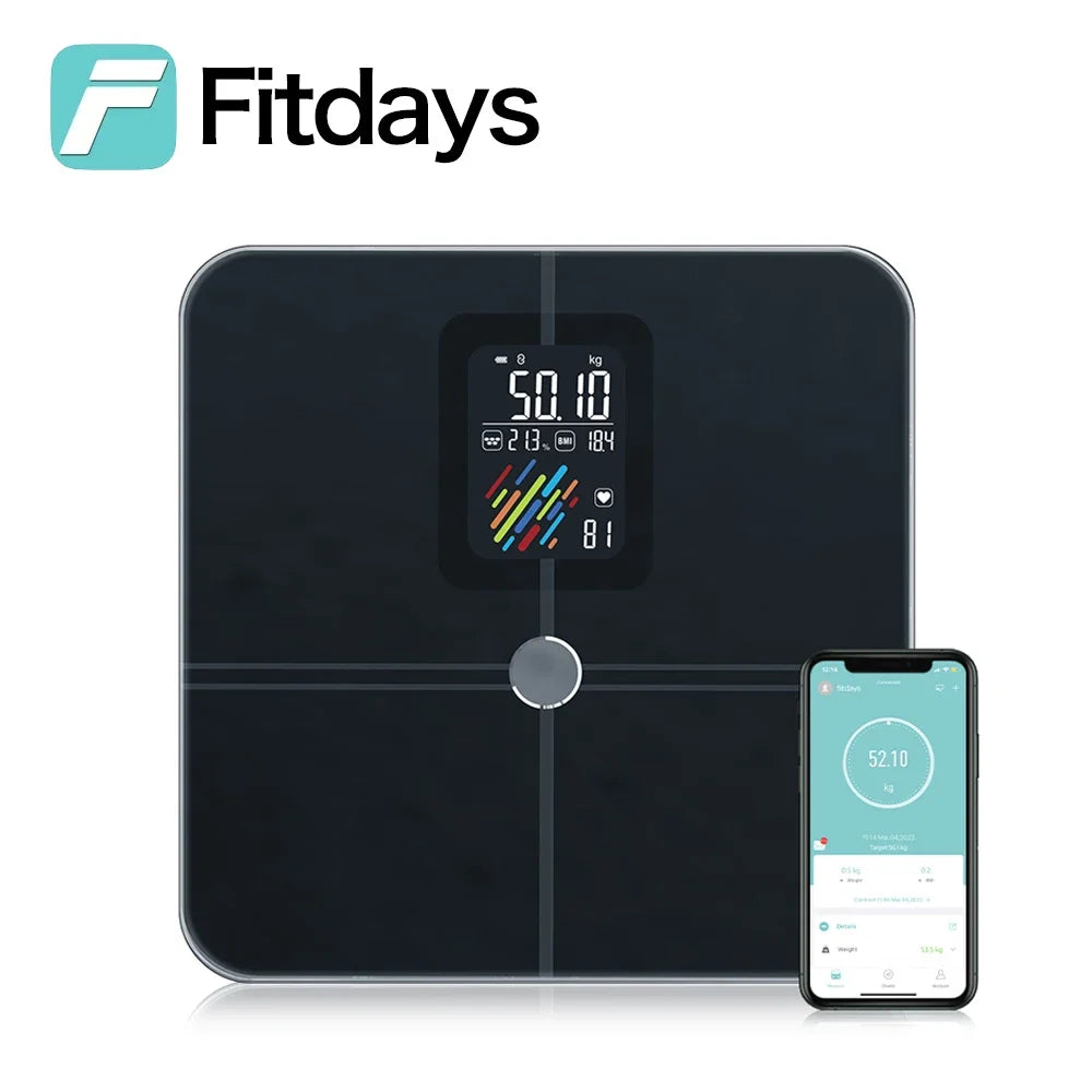 Fitdays Smart 8 Electrodes Body Fat Weight Scale