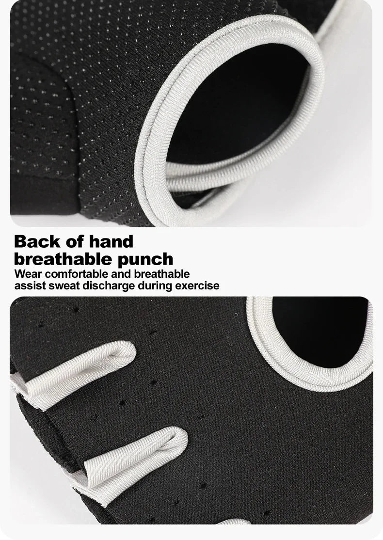 Fitness Half Finger Gloves Unisex Fitness Gym Weightlifting Exercise Gloves