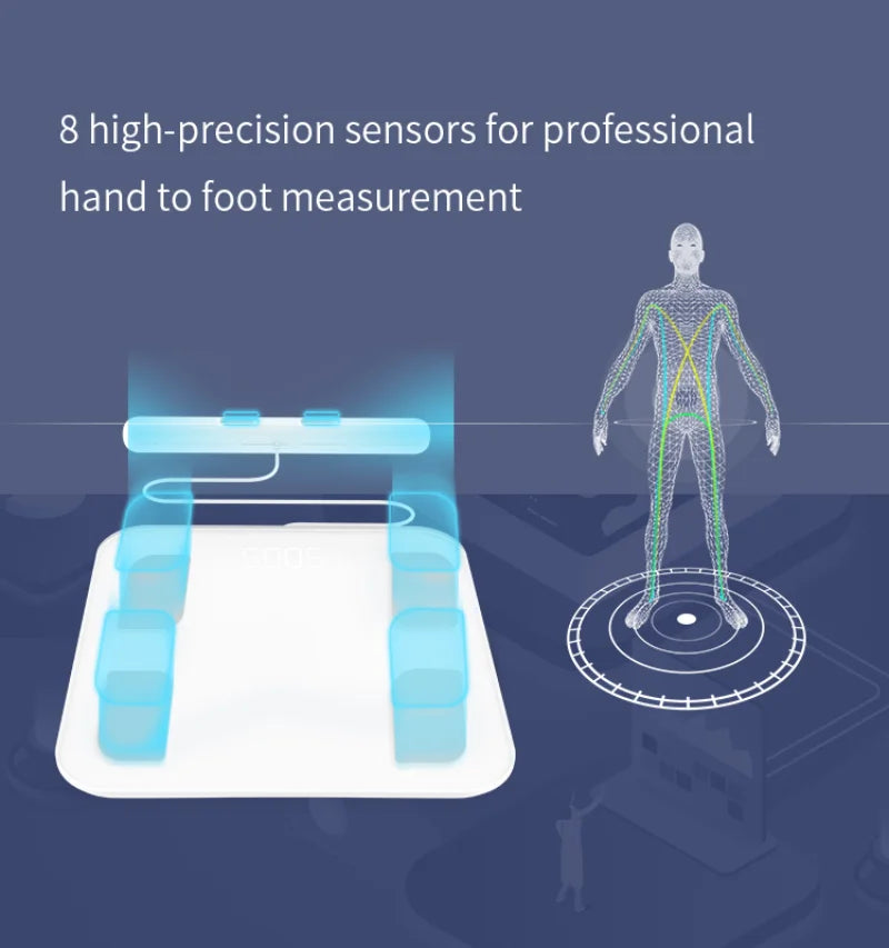 Fitdays Smart 8 Electrodes Body Fat Weight Scale