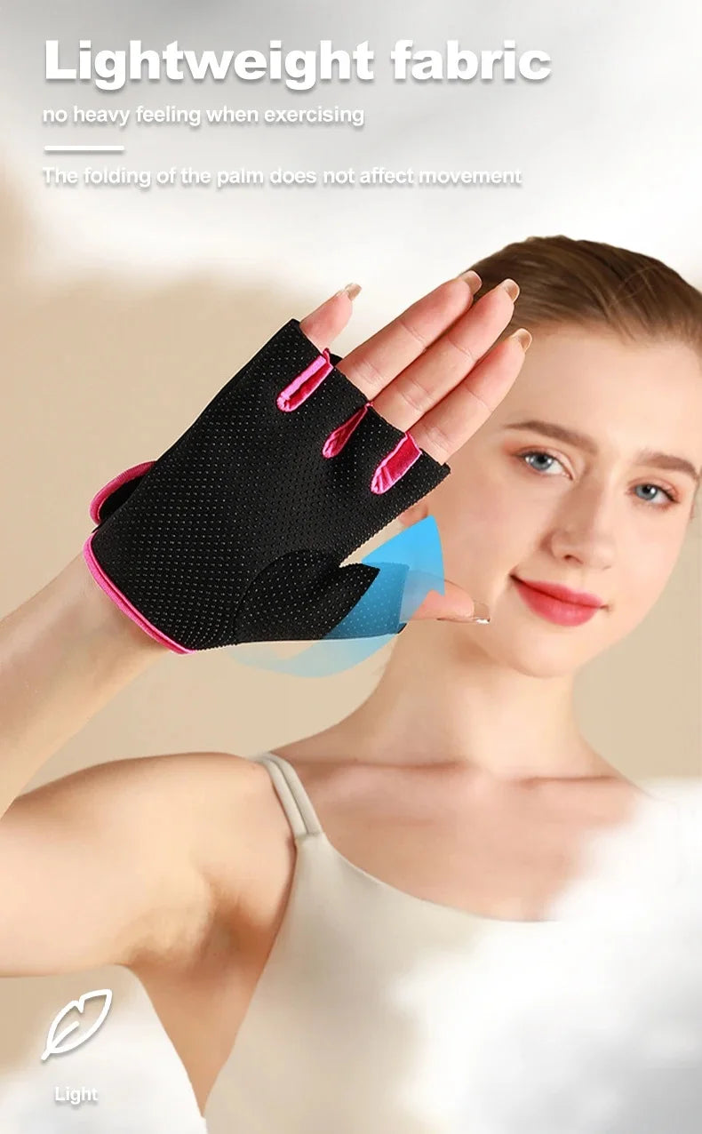 Fitness Half Finger Gloves Unisex Fitness Gym Weightlifting Exercise Gloves