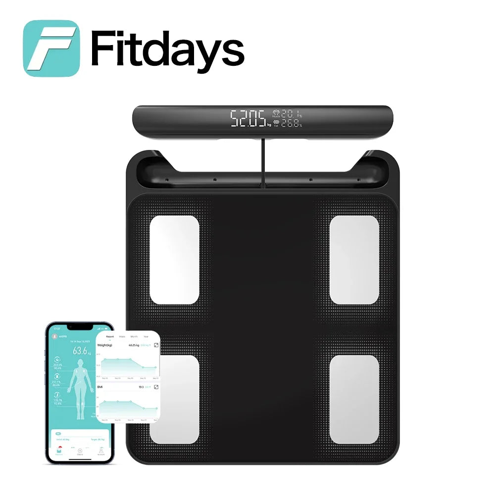 Fitdays Smart 8 Electrodes Body Fat Weight Scale