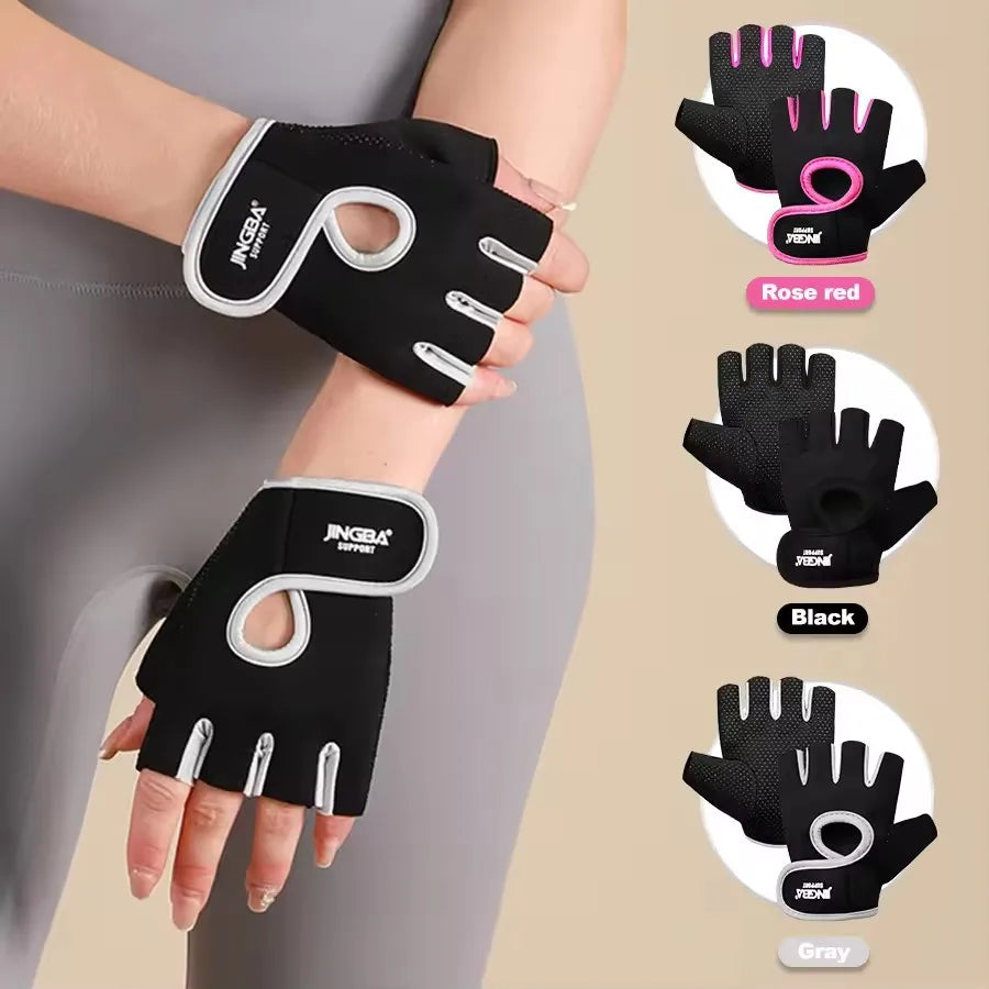 Fitness Half Finger Gloves Unisex Fitness Gym Weightlifting Exercise Gloves