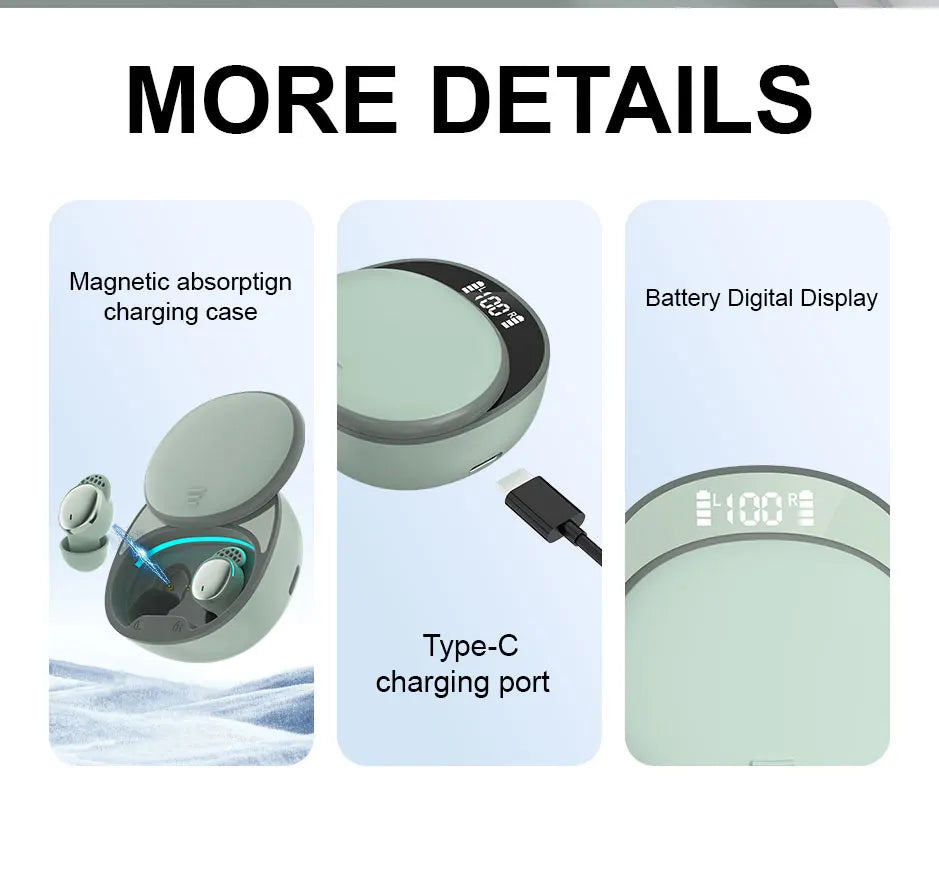 Sleep Earbuds for Side Sleepers Wireless Earbuds Comfortable Noise Blocking