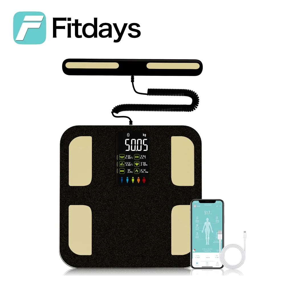 Fitdays Smart 8 Electrodes Body Fat Weight Scale