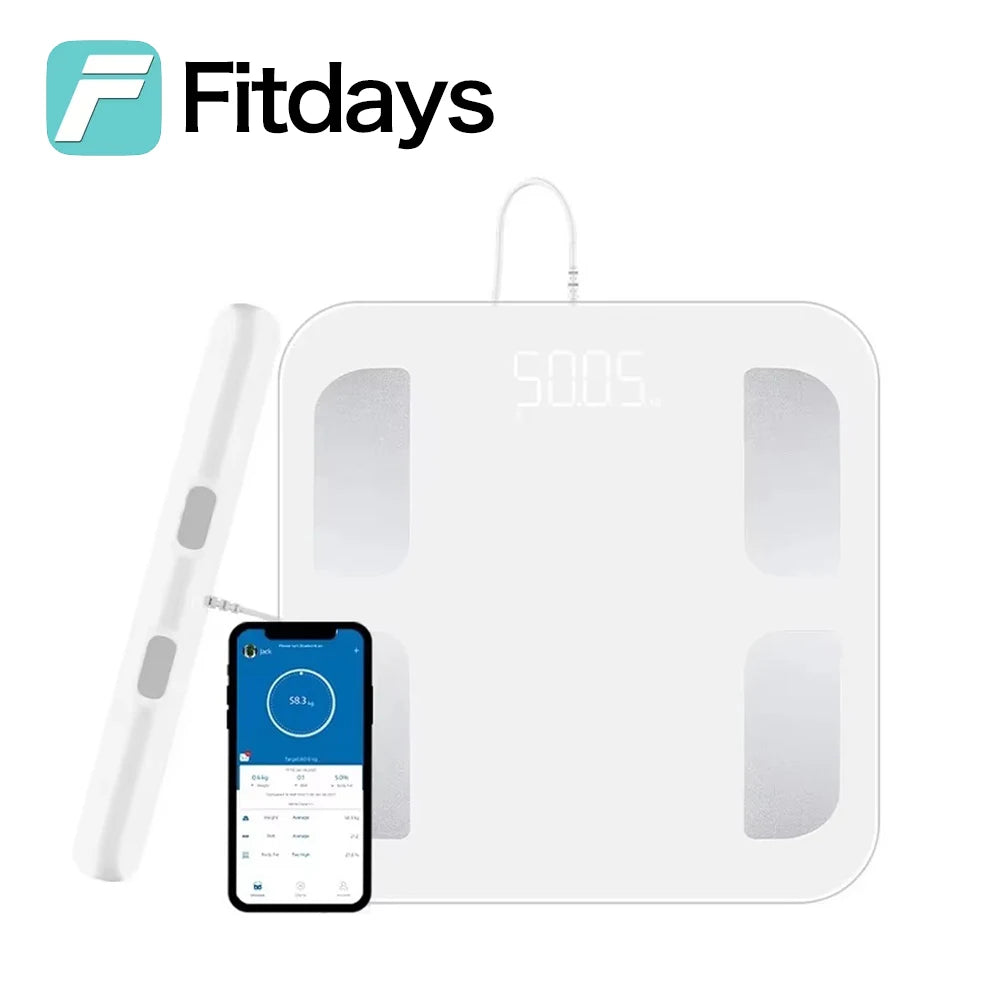 Fitdays Smart 8 Electrodes Body Fat Weight Scale