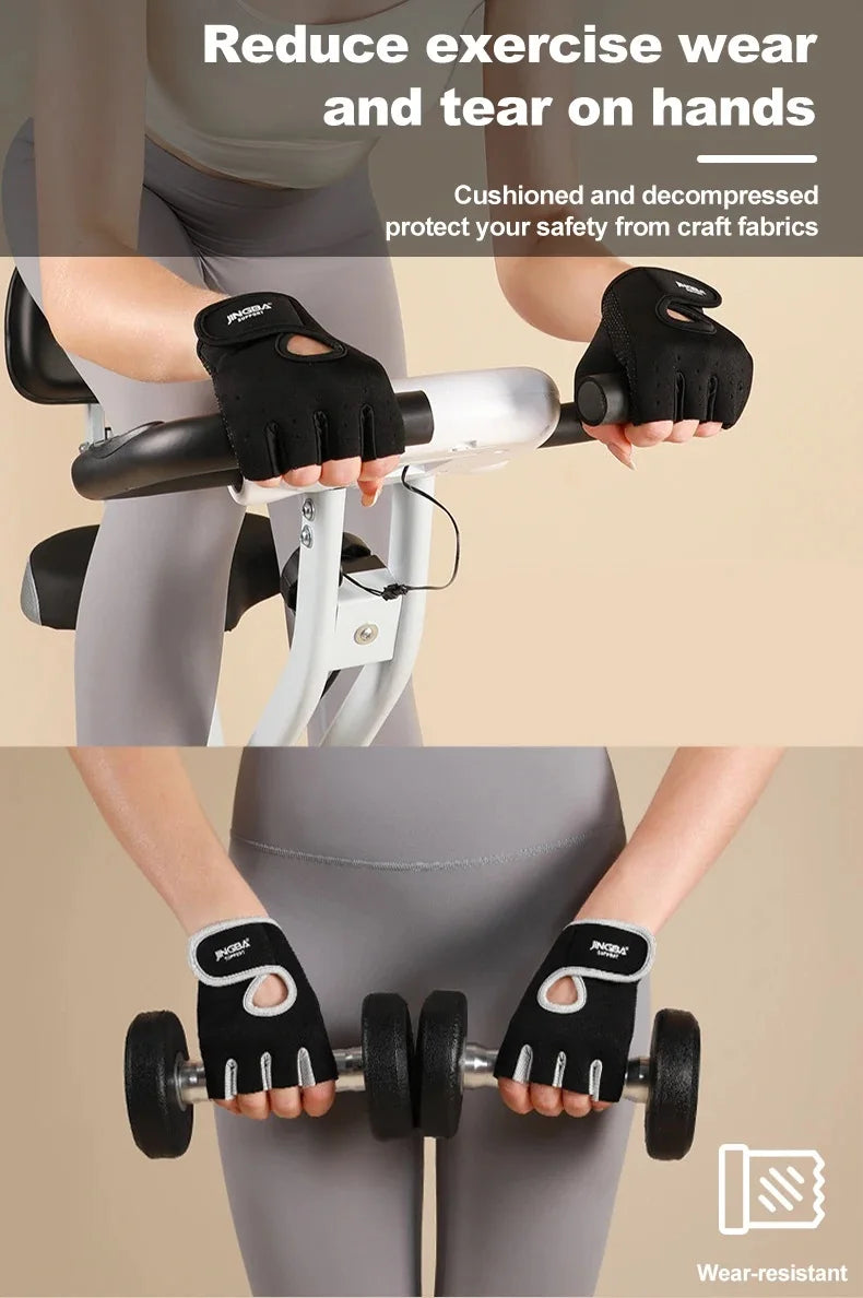 Fitness Half Finger Gloves Unisex Fitness Gym Weightlifting Exercise Gloves