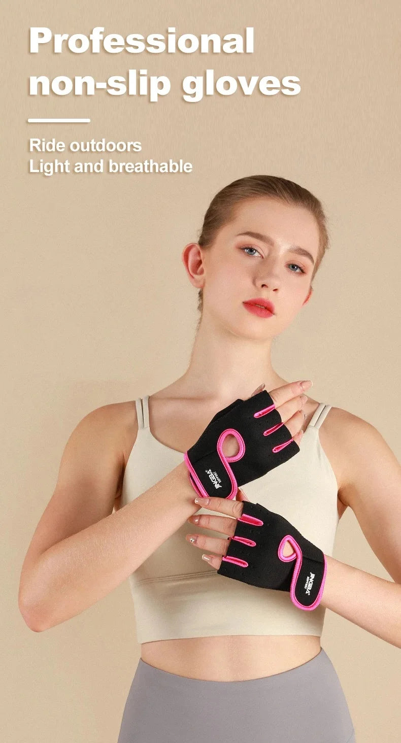 Fitness Half Finger Gloves Unisex Fitness Gym Weightlifting Exercise Gloves