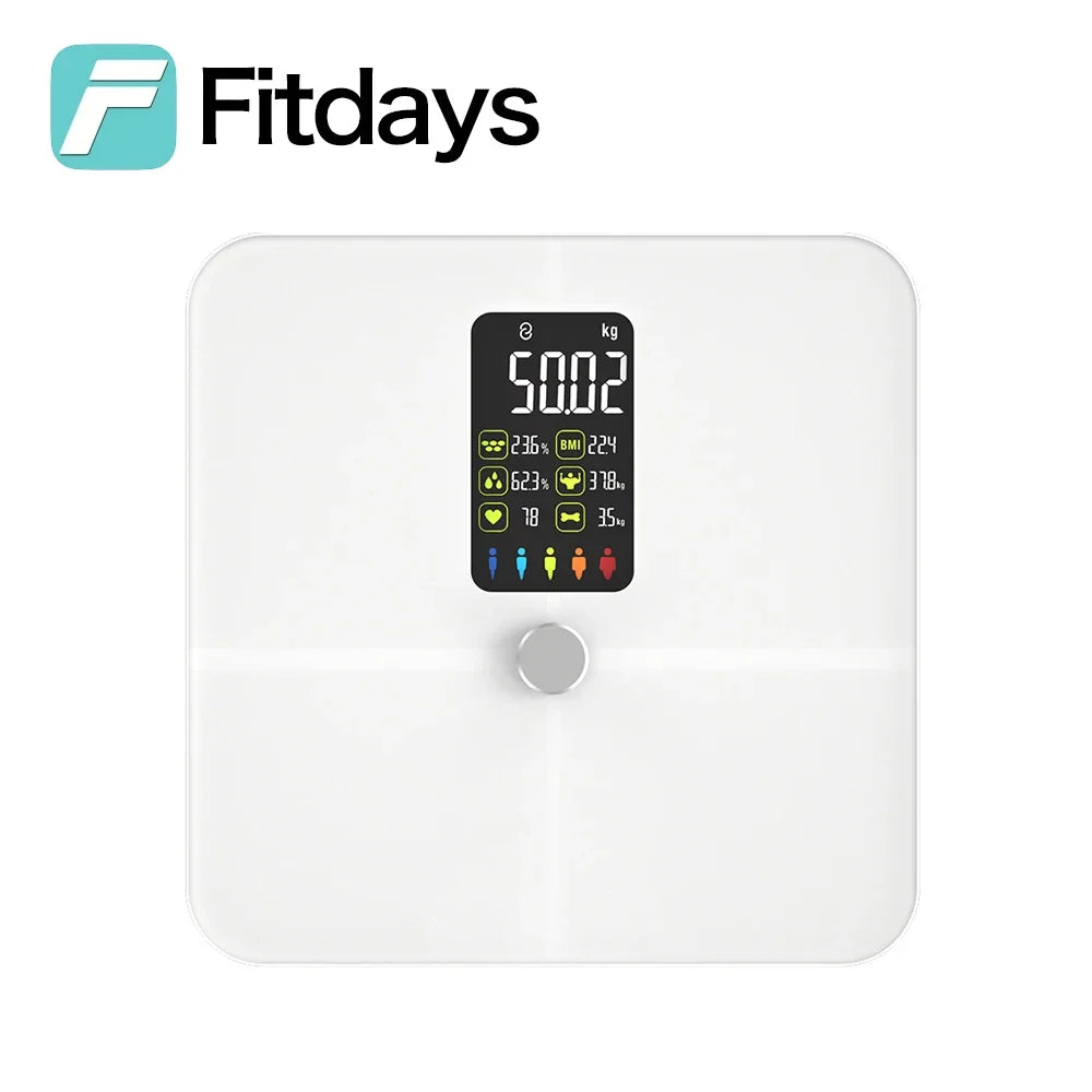Fitdays Smart 8 Electrodes Body Fat Weight Scale